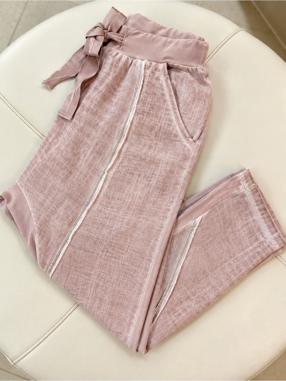 Made in Italy dusty rose harem/sarouel trousers